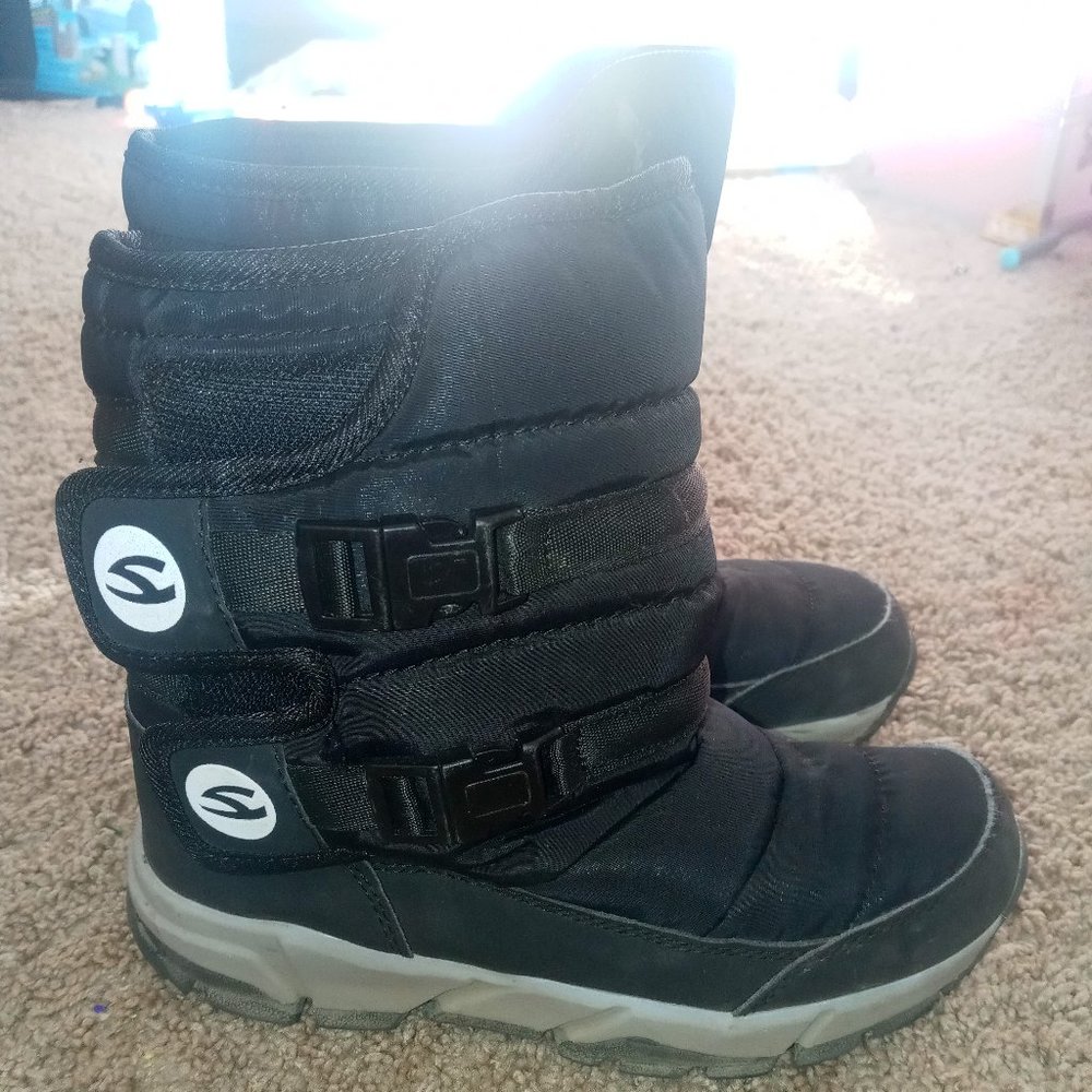 Boys Snow Boots Winter Waterproof Slip Resistant Cold Weather Shoes